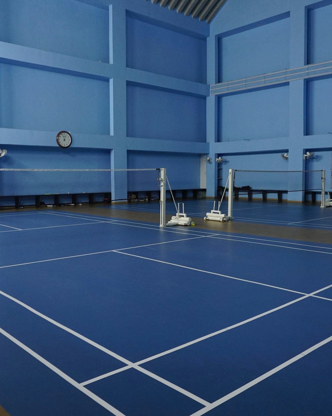 Indoor badminton courts at a sports facility